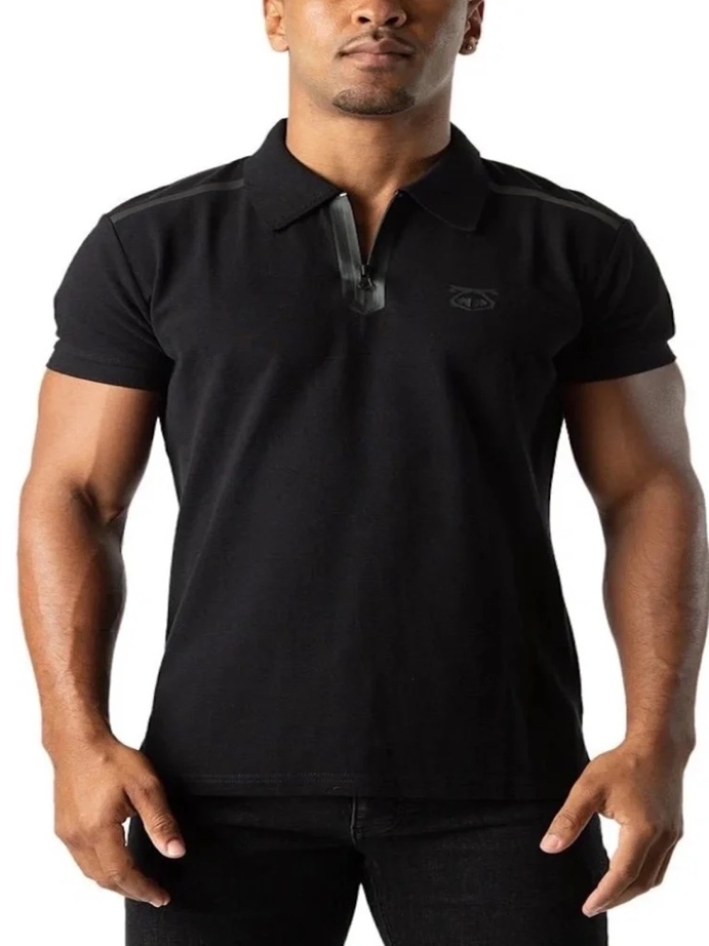 Nasty Pig Black Polo Shirt with Subtle Logo - Picture 3 of 9